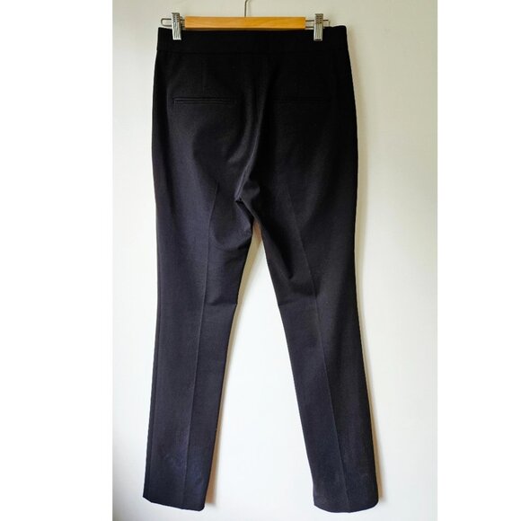 Helmut Lang Straight Leg Slit Pants 8 Black Stretch Designer Corporate - Picture 13 of 14